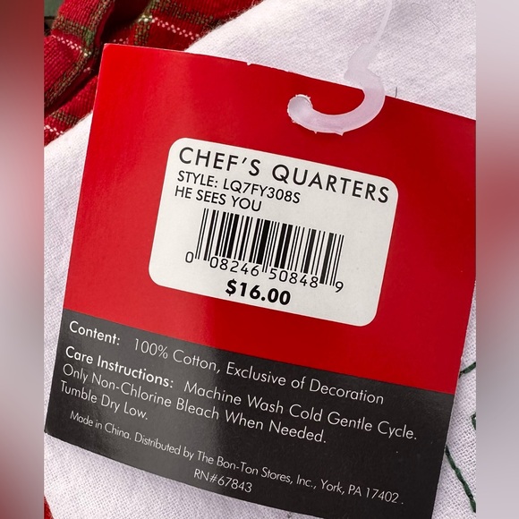 🎄🥂SOLD~Christmas Kitchen Towel & Reindeer Wash Cloth.  Cheers to another Year‼️ - Picture 6 of 6